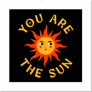 You Are The Sun typography yellow Posters and Art